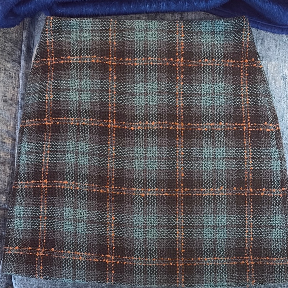 Loft Plaid A-Line Skirt